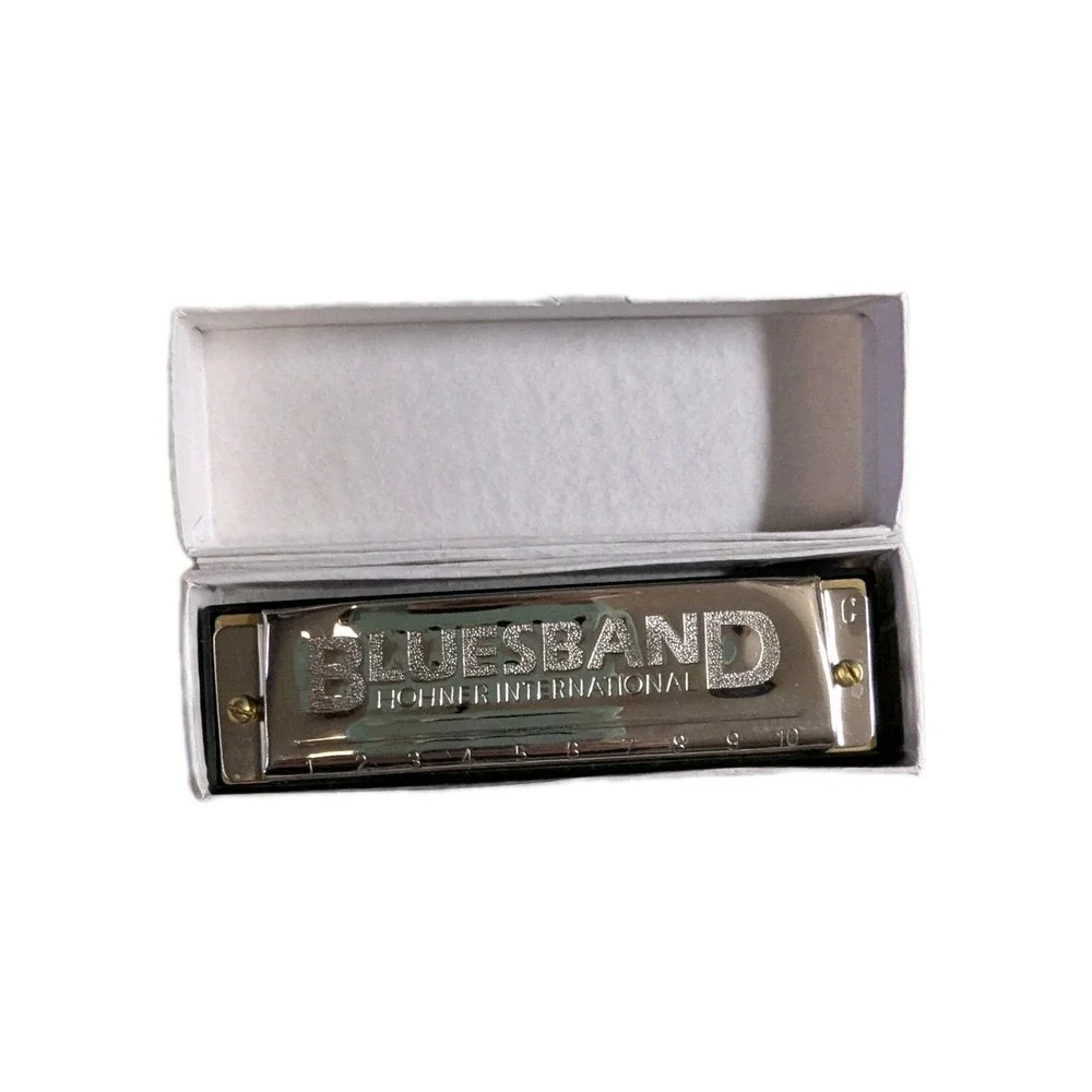 Hohner Bluesband Harmonica Key of C - 10 Hole Diatonic Blues Harp with Box 1501